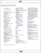 AudioStar Pro Device Data Sheet