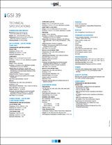 GSI 39 Audiometer Tympanometer Data Sheet