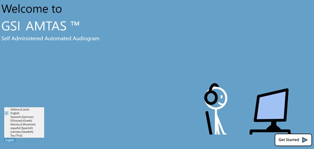 GSI AMTAS Welcome Screen