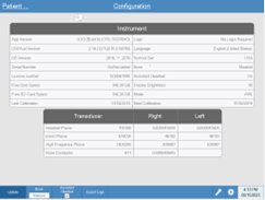 The configuration settings menu on the AudioStar Pro