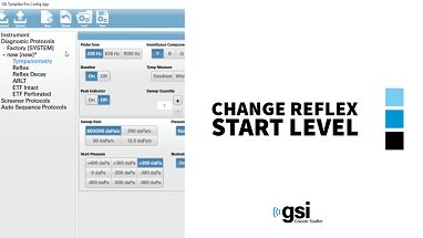GSI Suite Changing Reflex Start Level