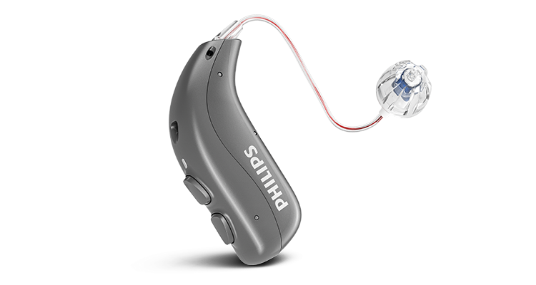Philips HearLink rechargeable hearing aids MiniRITE TR for mild to severe hearing loss.