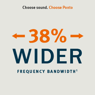 Greater range of high and low tones with Ponto
