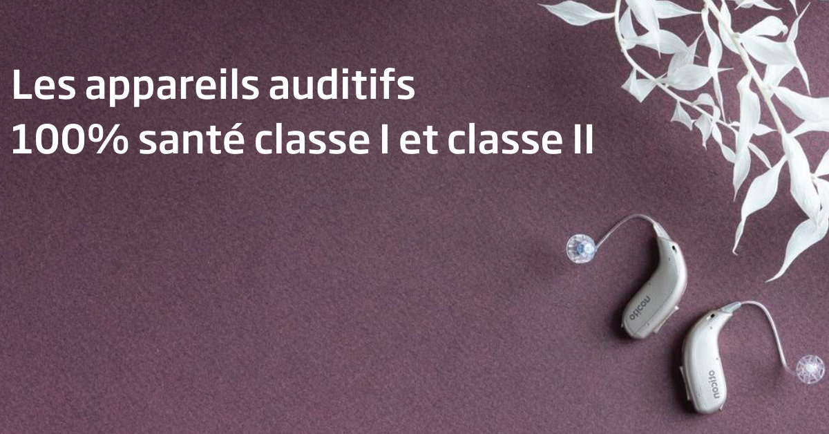 appareils auditifs posés sur une surface violette 