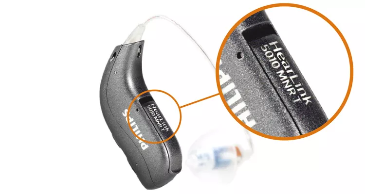 Cómo ver qué tipo de aparato auditivo estás usando - audífonos retroauriculares. HearLink Mini RITE T.