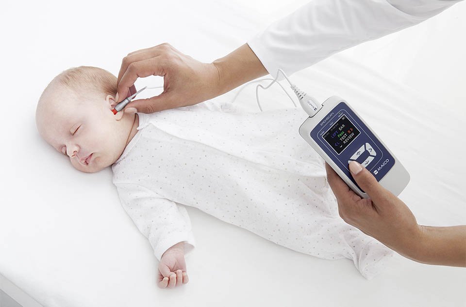 OAE Test an schlafendem Baby