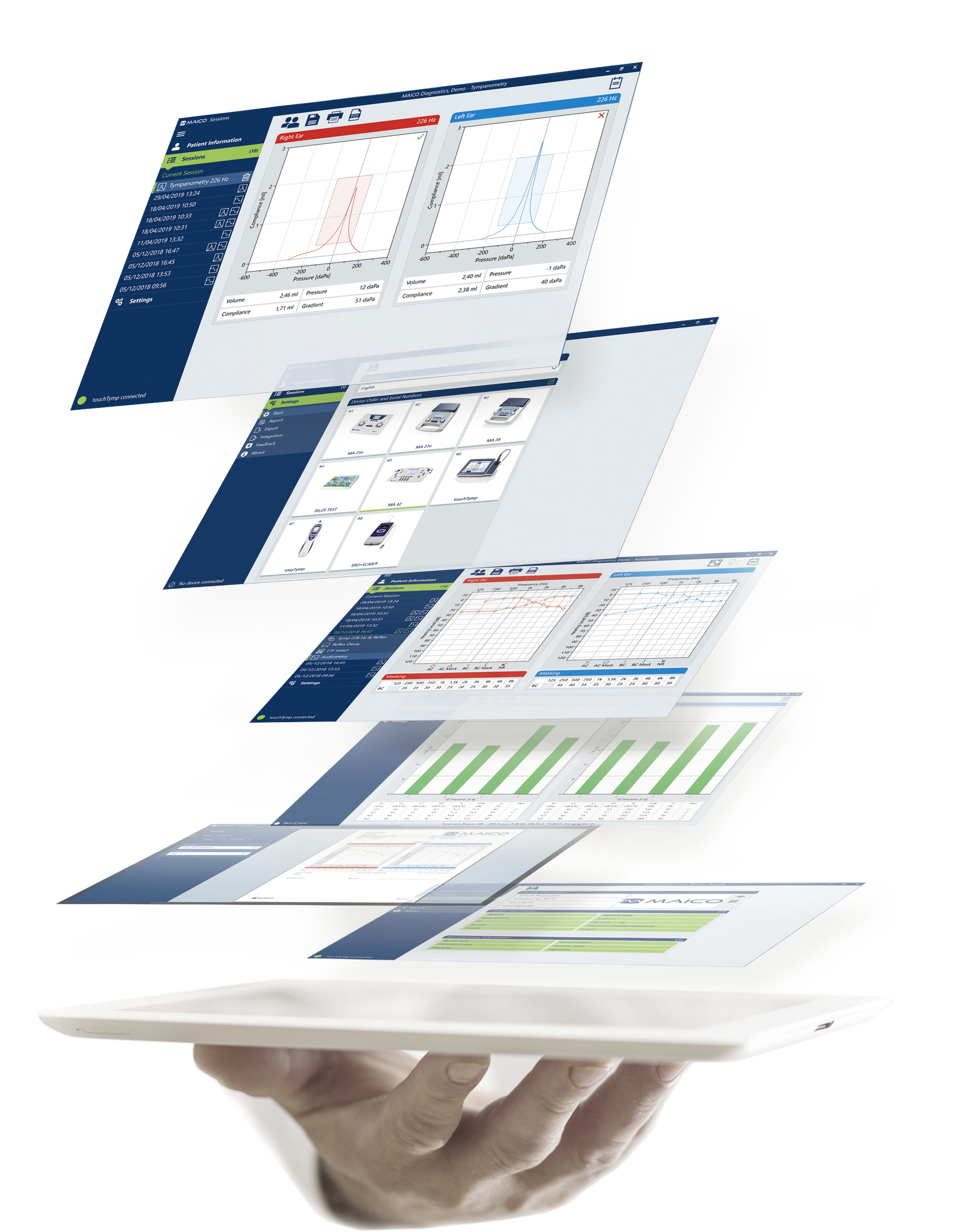 Datentransfer für Hörtests