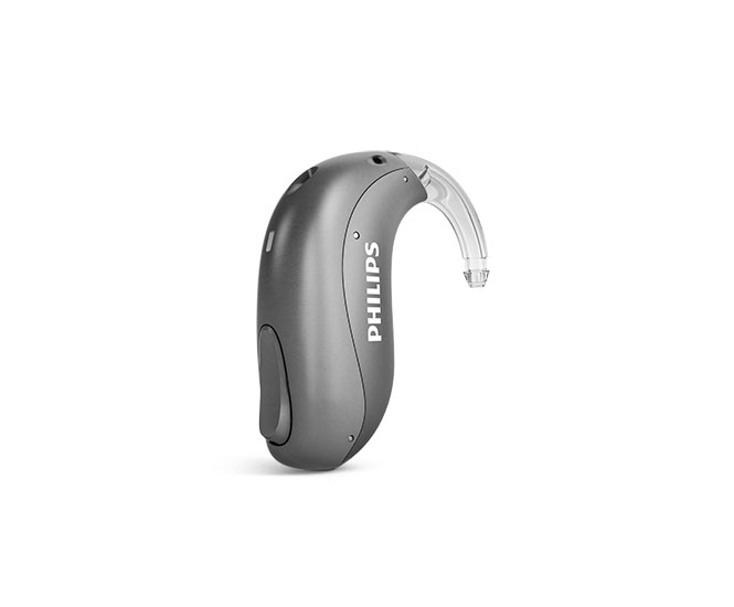 Zobacz przykład zausznych aparatów słuchowych Philips HearLink miniBTE T R z opcją ładowania od Philips Hearing Solutions