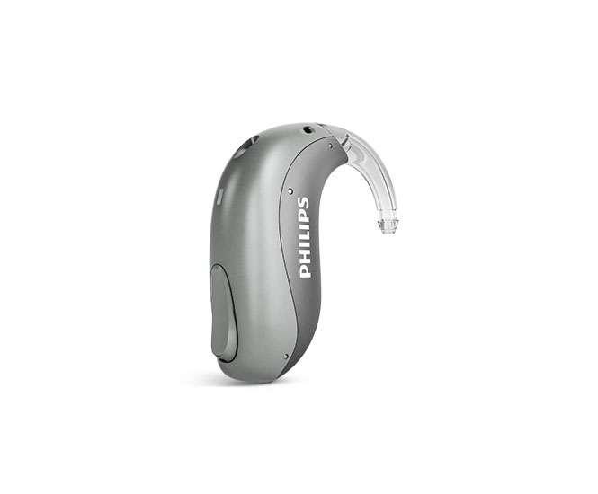 Zobacz przykład zausznych aparatów słuchowych Philips HearLink miniBTE T R z opcją ładowania od Philips Hearing Solutions