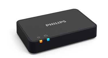飛利浦電視轉接器 — 將聲音從電視直接串流傳輸至助聽器。